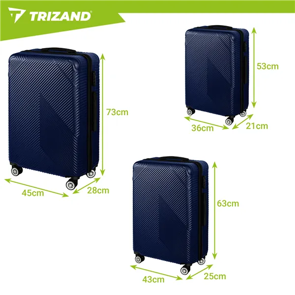 3-in-1 suitcase set - navy blue Trizand 26664