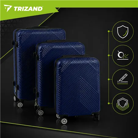 3-in-1 suitcase set - navy blue Trizand 26664