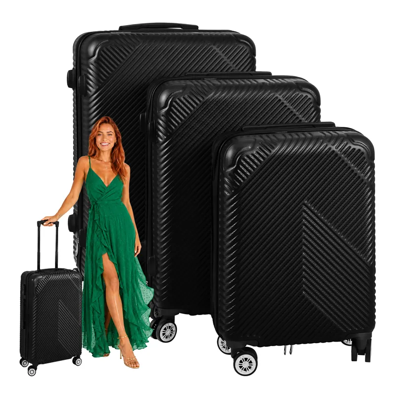 3-in-1 suitcase set - black Trizand 26661