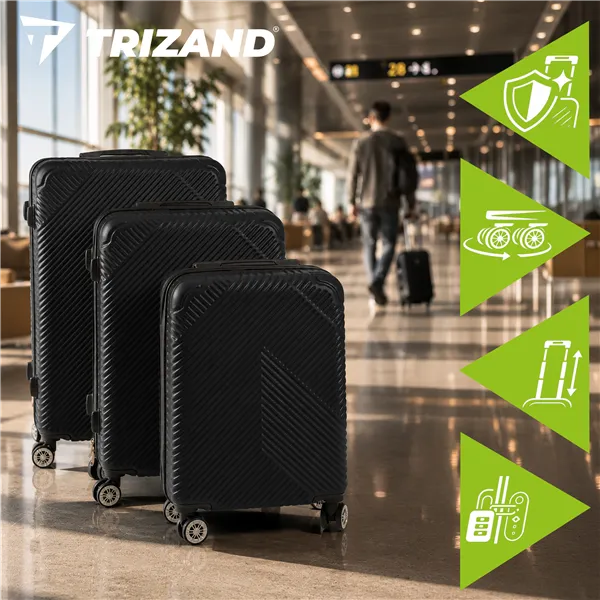3-in-1 suitcase set - black Trizand 26661