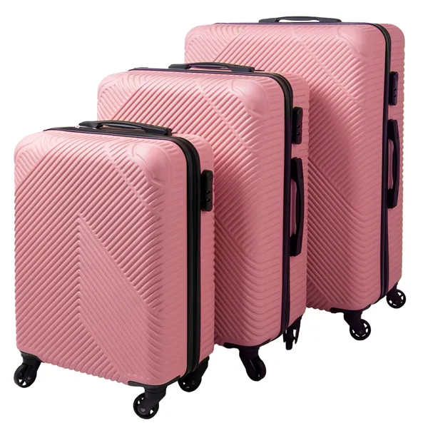 3-in-1 matkalaukkusetti - pinkki Trizand 26663