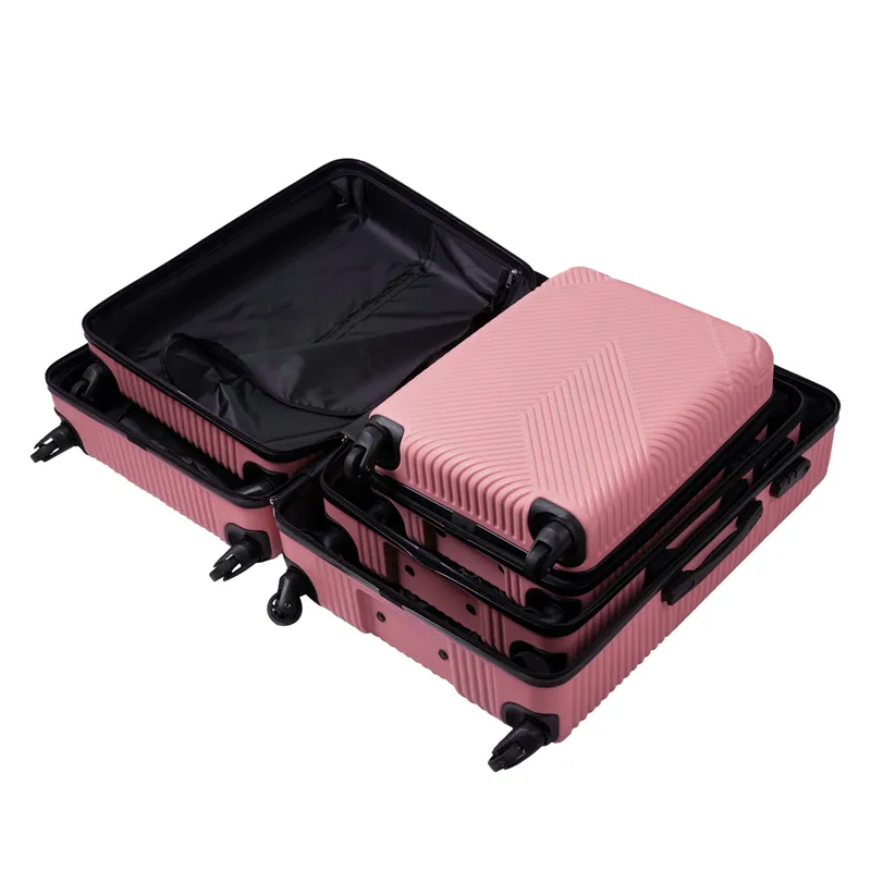 3-in-1 suitcase set - pink Trizand 26663