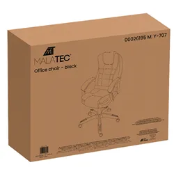 Toimistotuoli jalkatuella - musta Malatec 26195