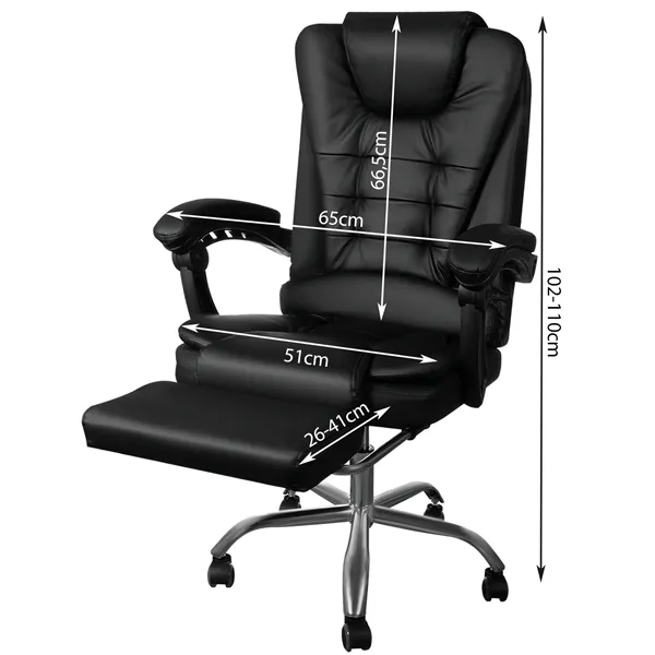 Biuro kėdė su pakoja – juoda Malatec 26195