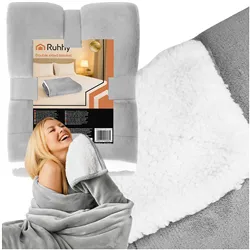 Double-sided blanket 150x200cm light gray Ruhhy 26293