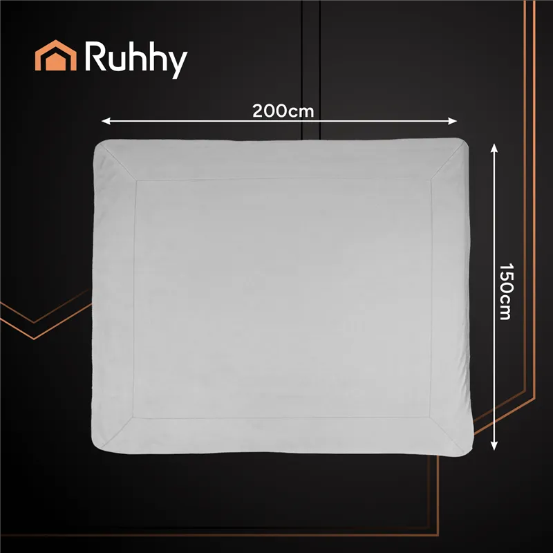 Double-sided blanket 150x200cm light gray Ruhhy 26293