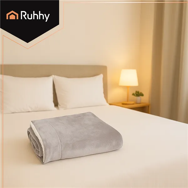 Double-sided blanket 150x200cm light gray Ruhhy 26293
