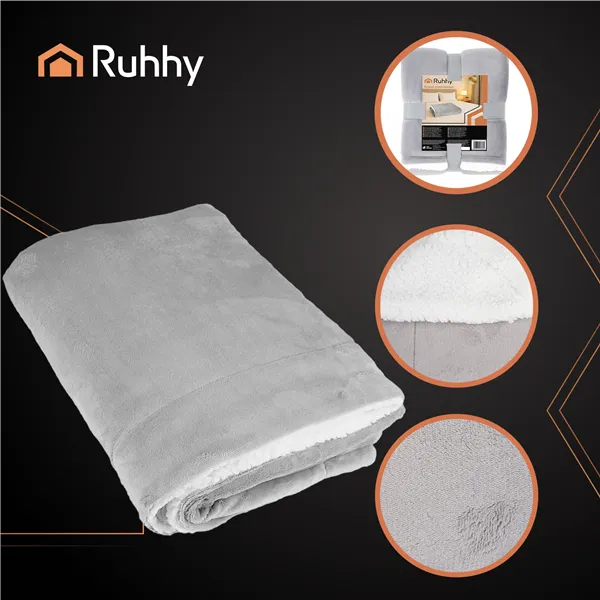 Double-sided blanket 150x200cm light gray Ruhhy 26293