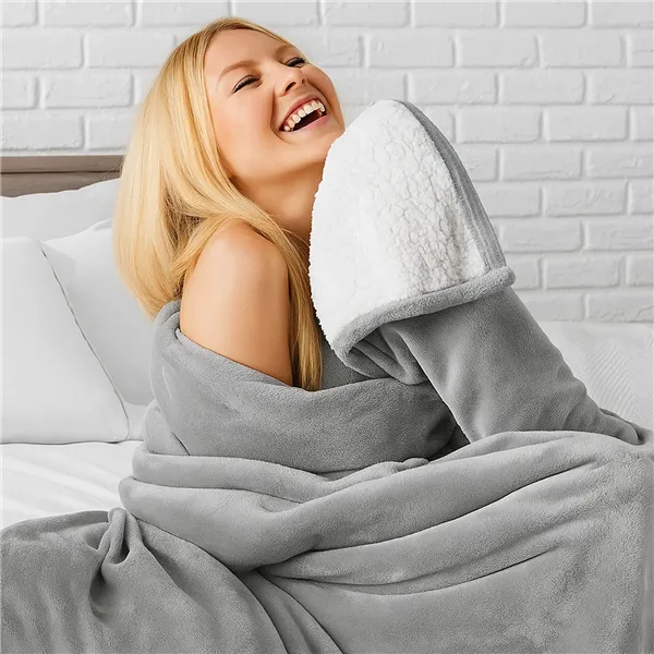 Double-sided blanket 150x200cm light gray Ruhhy 26293