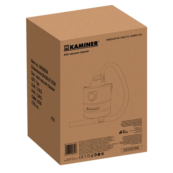 Ash vacuum cleaner ODK006-15L Kaminer 26239