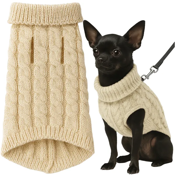 Dog/cat clothes size S beige Purlov 26216