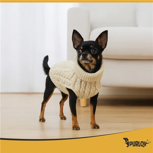 Dog/cat clothes size S beige Purlov 26216