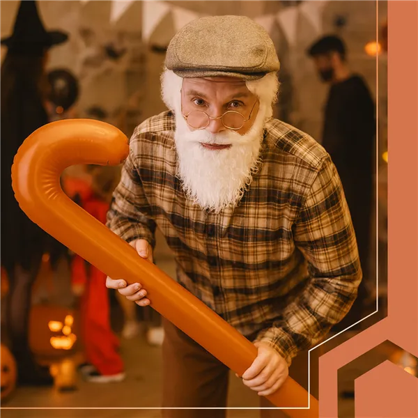 Inflatable walker with cane Ruhhy 26291