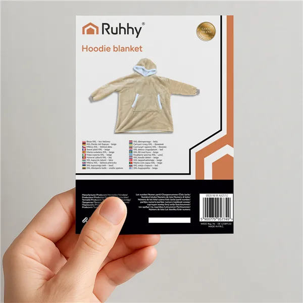 XXL Sweatshirt - Beige Blanket - Ruhhy 26146