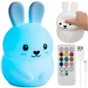 RGB night lamp with remote control - rabbit Izoxis 26204
