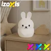 RGB night lamp with remote control - rabbit Izoxis 26204