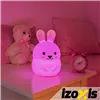 RGB night lamp with remote control - rabbit Izoxis 26204