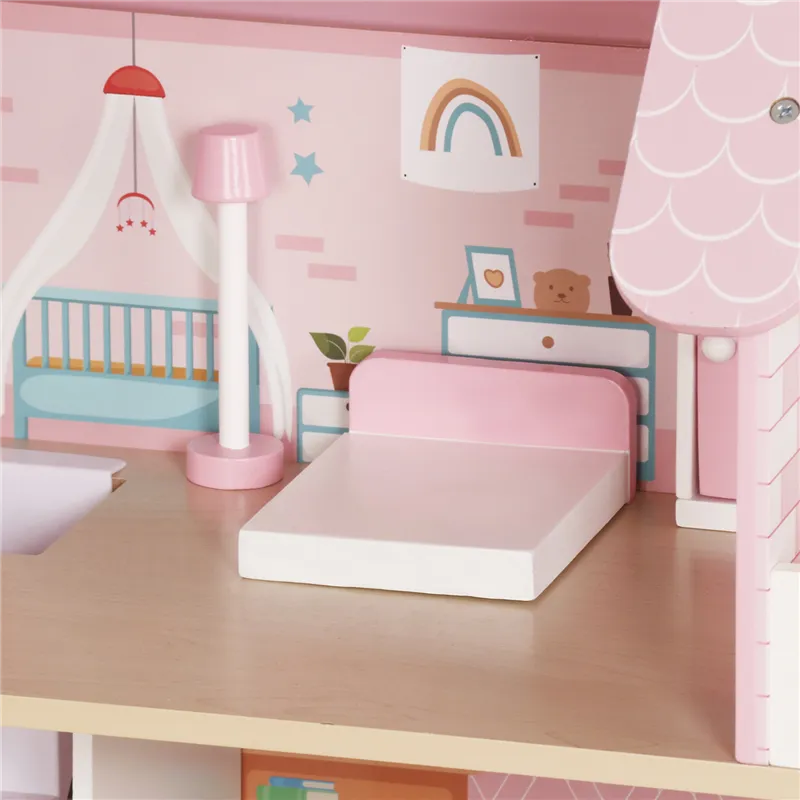 Kruzzel 26364 Wooden Dollhouse