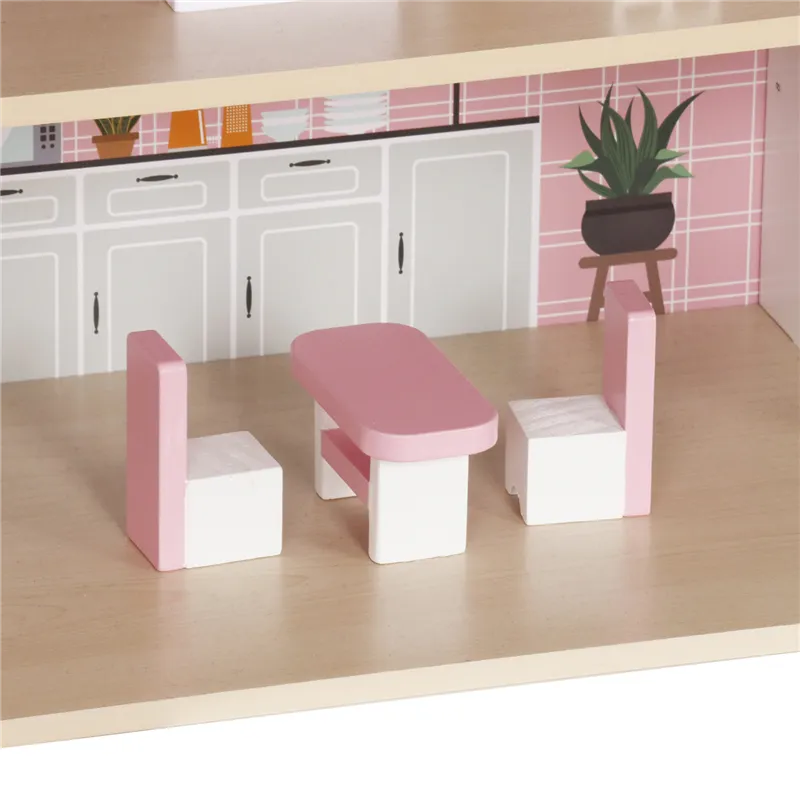 Kruzzel 26364 Wooden Dollhouse