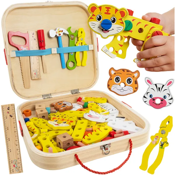 Kruzzel 26581 Wooden Tool Box