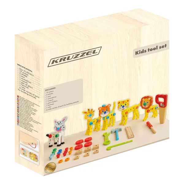 Kruzzel 26581 Wooden Tool Box