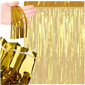Decorative curtain 2x1m gold Ruhhy 26173