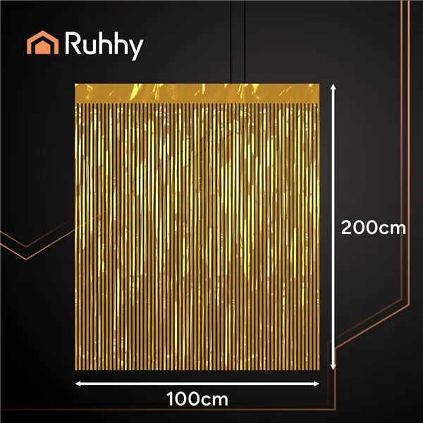 Decorative curtain 2x1m gold Ruhhy 26173