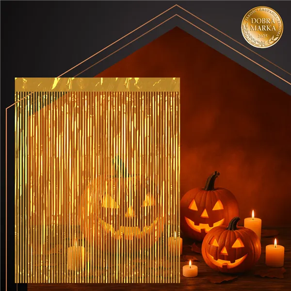 Decorative curtain 2x1m gold Ruhhy 26173