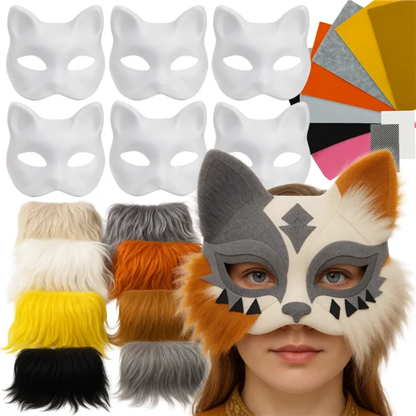 DIY Cat Mask 6 pcs + Accessories Maaleo 26570