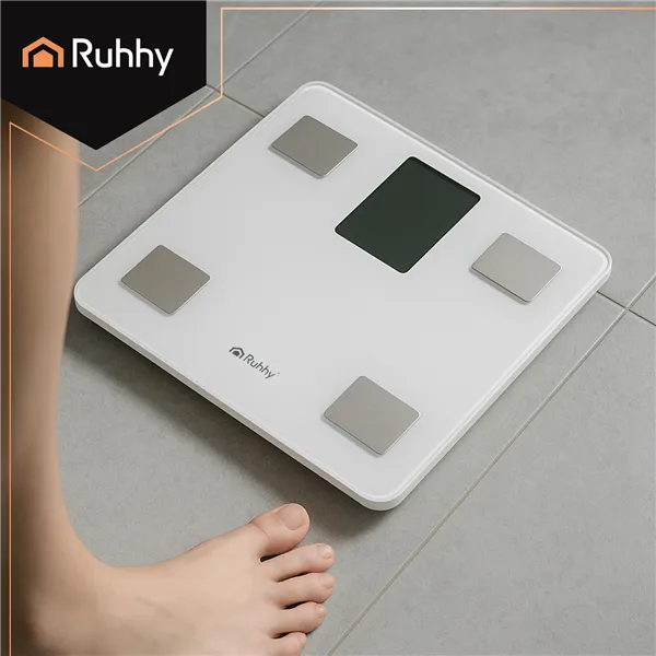 LCD bathroom scale - analytical white Ruhhy 20676