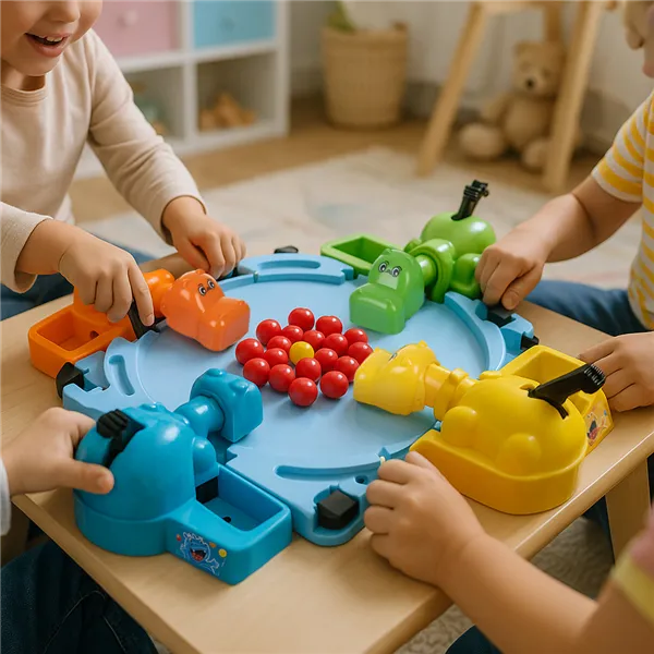 "Hungry Hippos" arcade game