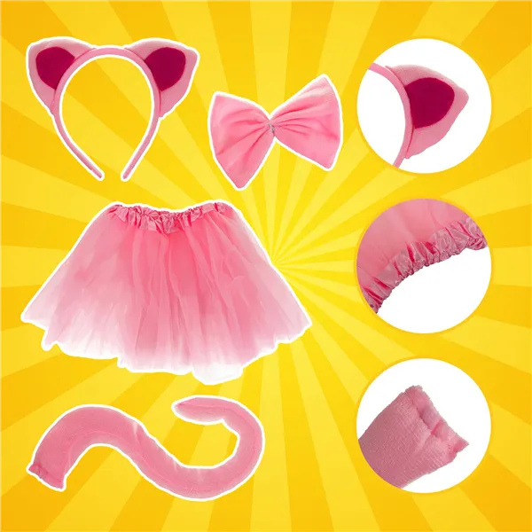 Kitten Costume - Pink 4-Piece Kruzzel 26517