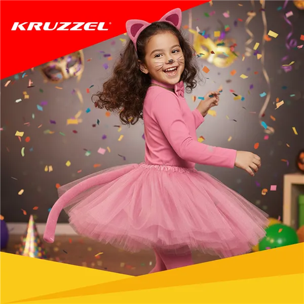 Kitten Costume - Pink 4-Piece Kruzzel 26517