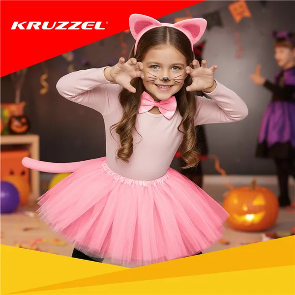 Kitten Costume - Pink 4-Piece Kruzzel 26517