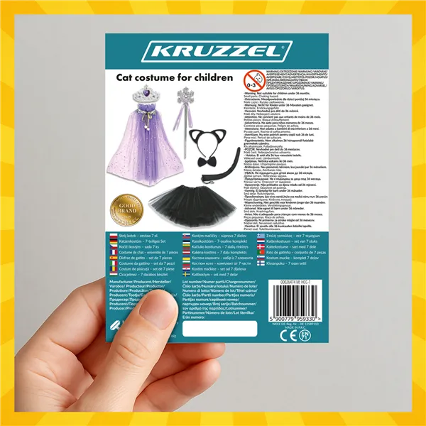 Kitten costume - 7-piece set Kruzzel 26474