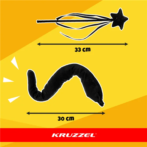 7-piece cat costume - black Kruzzel 26745
