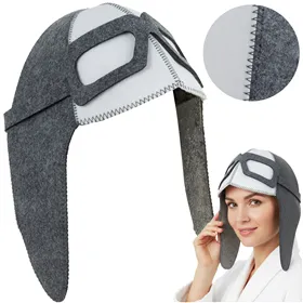 Felt sauna hat - aviator Isomedix 26456