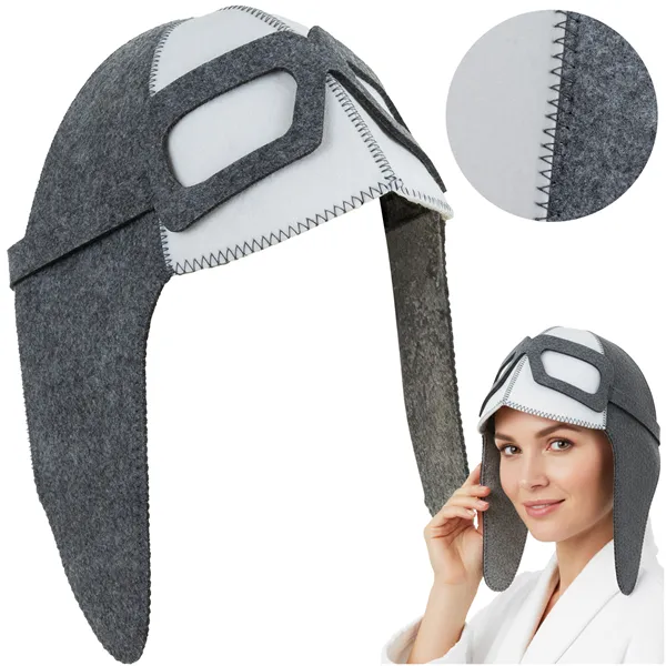 Felt sauna hat - aviator Isomedix 26456