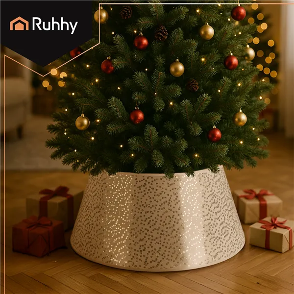 Christmas tree cover 60x22cm silver Ruhhy 25361