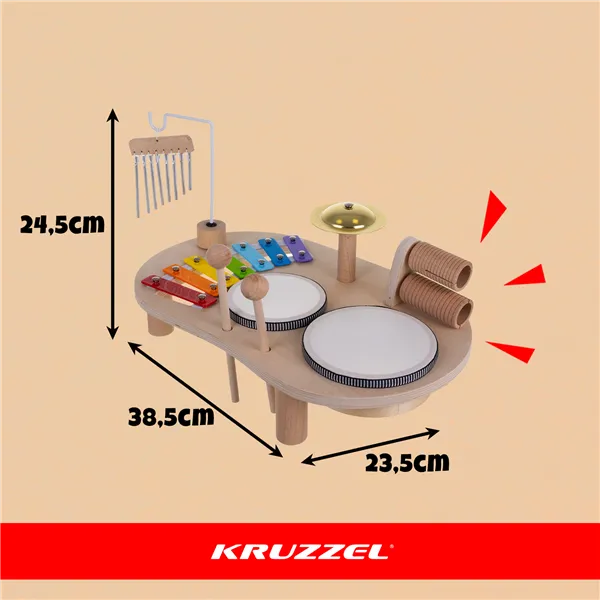 Kruzzel 26420 wooden music table