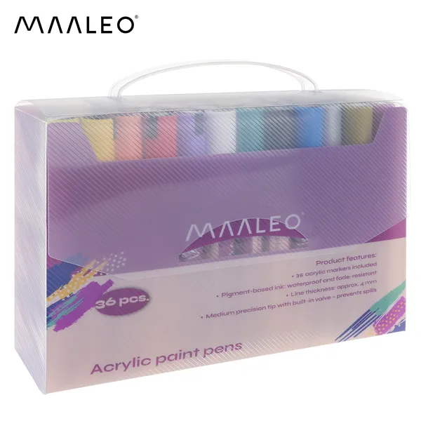 Akriliniai žymekliai – 36 vnt. rinkinys Maaleo 25813