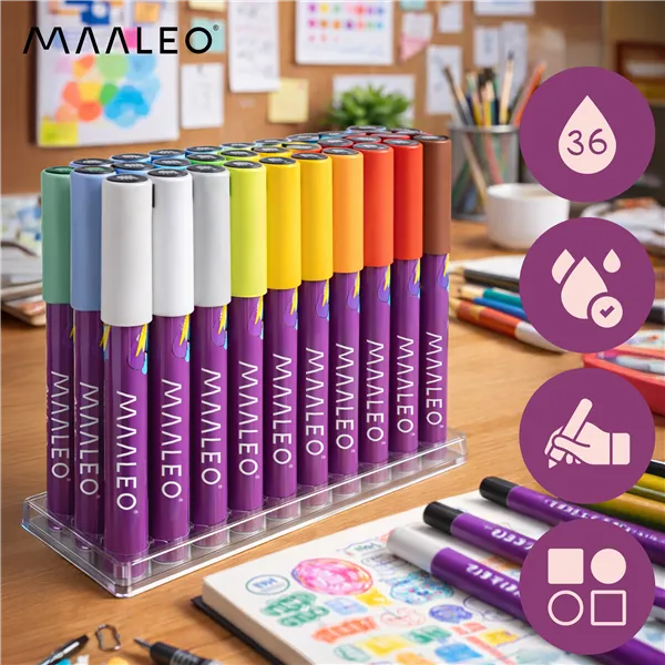 Akriliniai žymekliai – 36 vnt. rinkinys Maaleo 25813