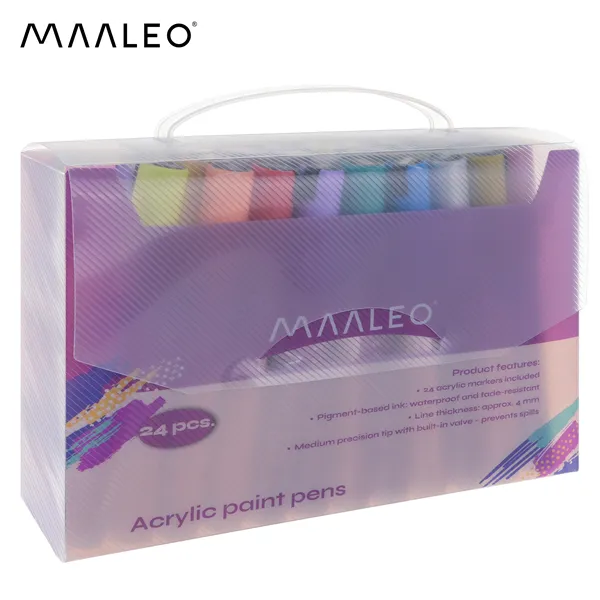 Akriliniai žymekliai - 24 vnt. rinkinys Maaleo 25790