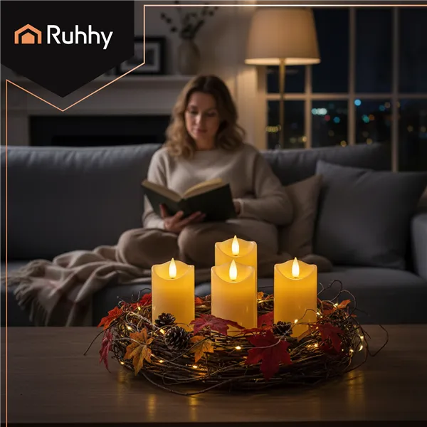 LED candle/insert 12.5x5cm 4pcs Ruhhy 26485