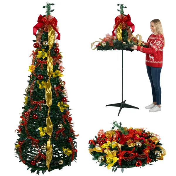 Foldable Christmas tree with decorations 1.8m Ruhhy 26757