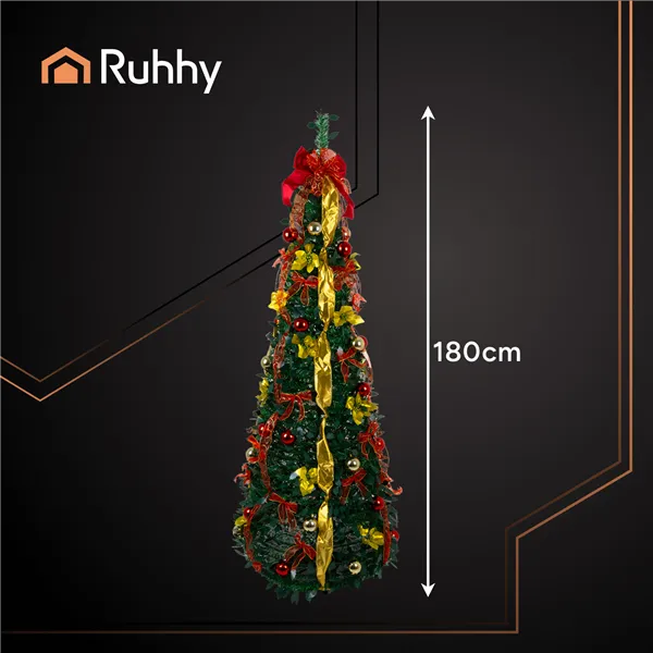 Foldable Christmas tree with decorations 1.8m Ruhhy 26757