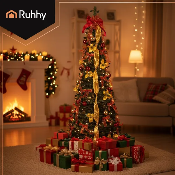Foldable Christmas tree with decorations 1.8m Ruhhy 26757