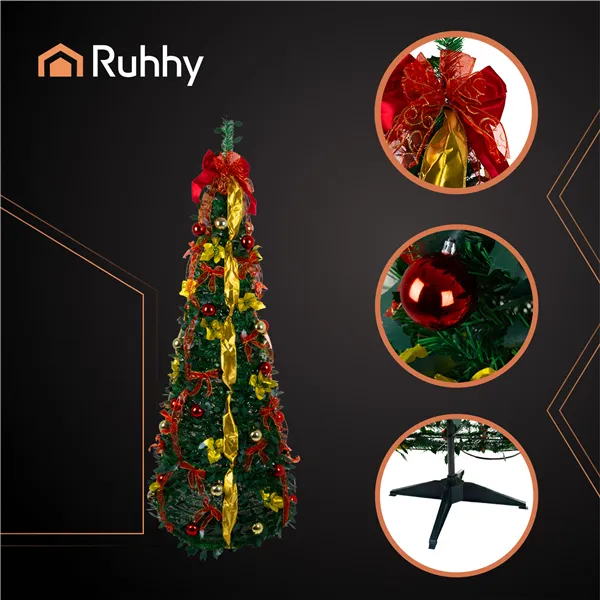 Foldable Christmas tree with decorations 1.8m Ruhhy 26757