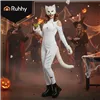 4-piece cat/fox costume, white, Ruhhy 26249
