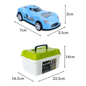 Motorized cars in a suitcase, 50 pcs. 26603